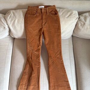 Frame jeans Le High Flare corduroy tan size 24